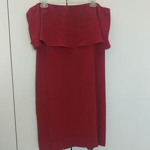 Cocktail off shoulder red dress